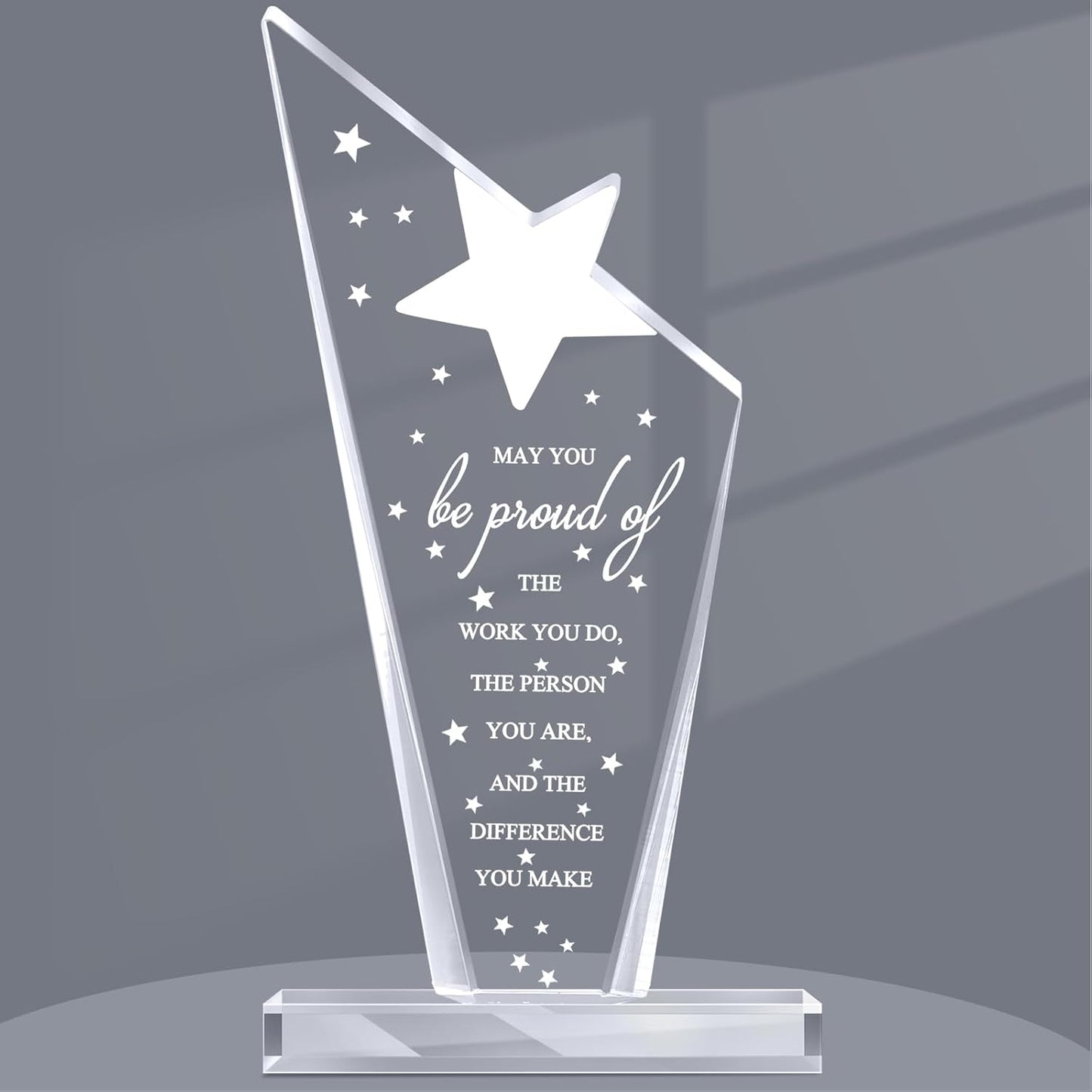Thank You Gift Employee Inspirational Acrylic Sign Prizes Social Worker Gifts Graduation Appreciation Employee of the Month Favor Keepsake for Nurse Women Teacher Team Volunteer(Proud)