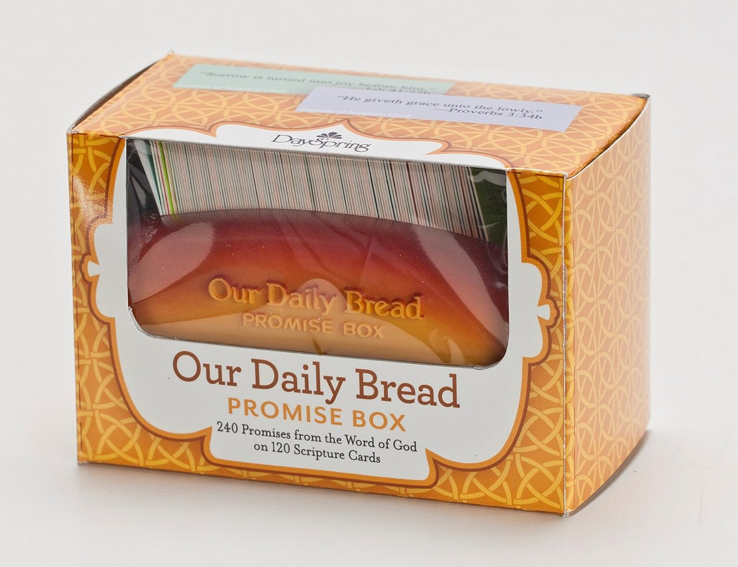 Our Our Daily Bread Promise Box with Scripture Cards, 4 1/4" X 2 1/4" X 2", Brown - T9651