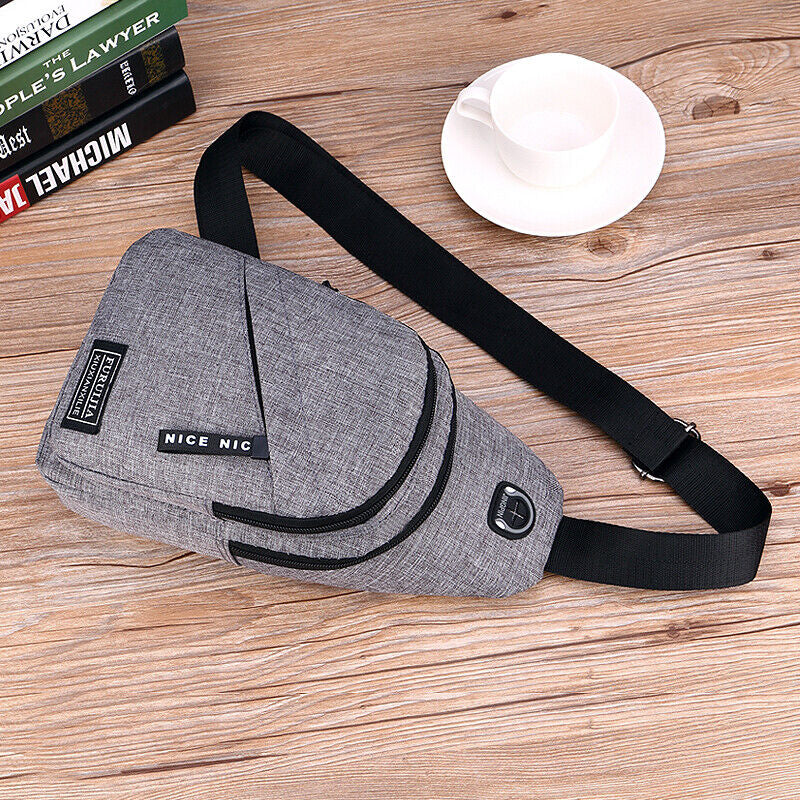 Men Women Sling Bag Chest Fanny Packs Cross Body Travel Sports Shoulder Backpack