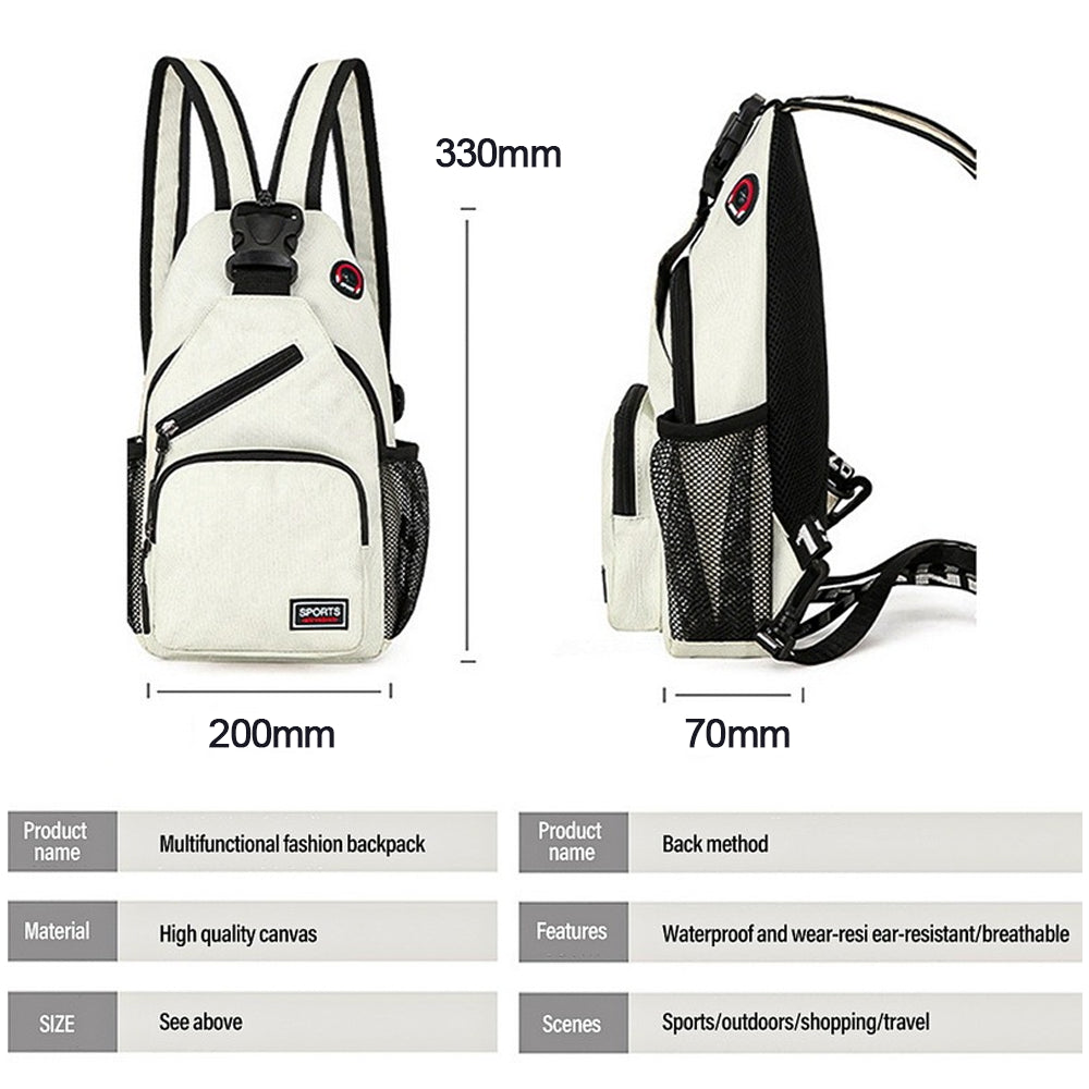 Men Women Sling Bag Chest Fanny Packs Cross Body Travel Sports Shoulder Backpack