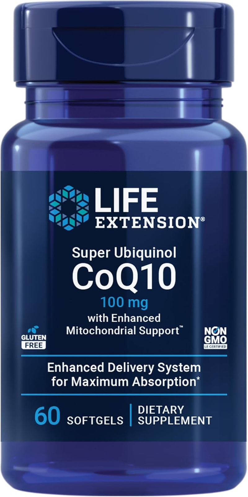 Super Ubiquinol Coq10 with Enhanced Mitochondrial Support, Ubiquinol Coq10, Shilajit, Potent Heart Health & Cellular Energy Production Support, Ultra-Absorbable, Gluten-Free, 60 Softgel