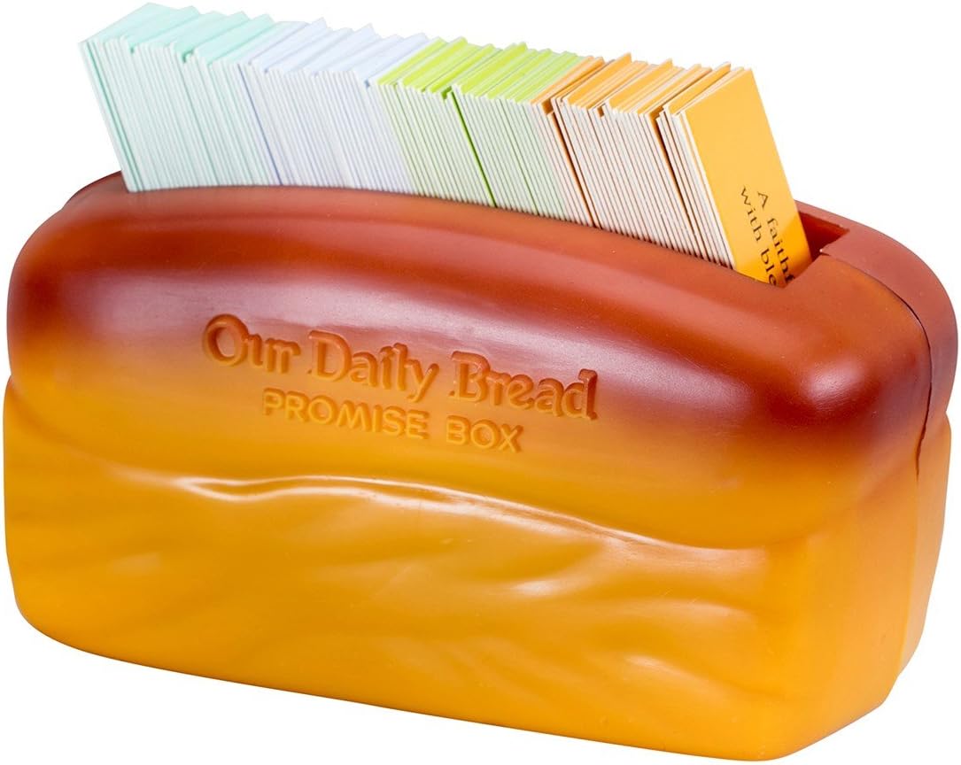 Our Our Daily Bread Promise Box with Scripture Cards, 4 1/4" X 2 1/4" X 2", Brown - T9651