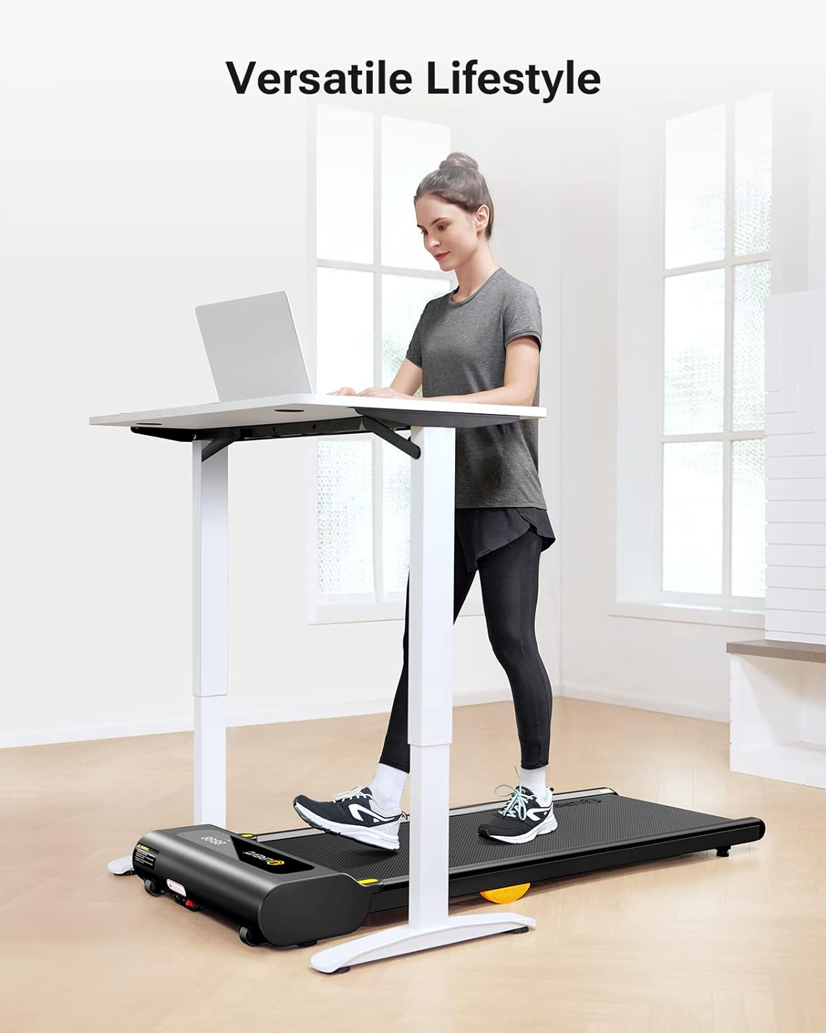 under Desk Treadmill, Walking Pad Treadmills for Home, Portable Walking Treadmill 2.25HP, Walking Jogging Machine with 265 Lbs Weight Capacity Remote Control LED Display