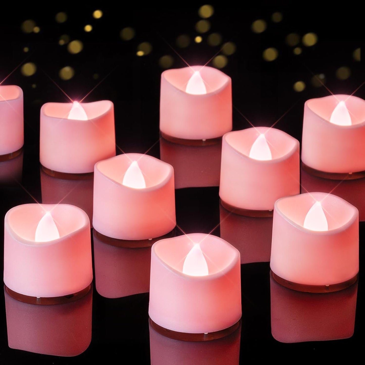 24-Pack Flameless LED Tea Lights Candles Battery Operated