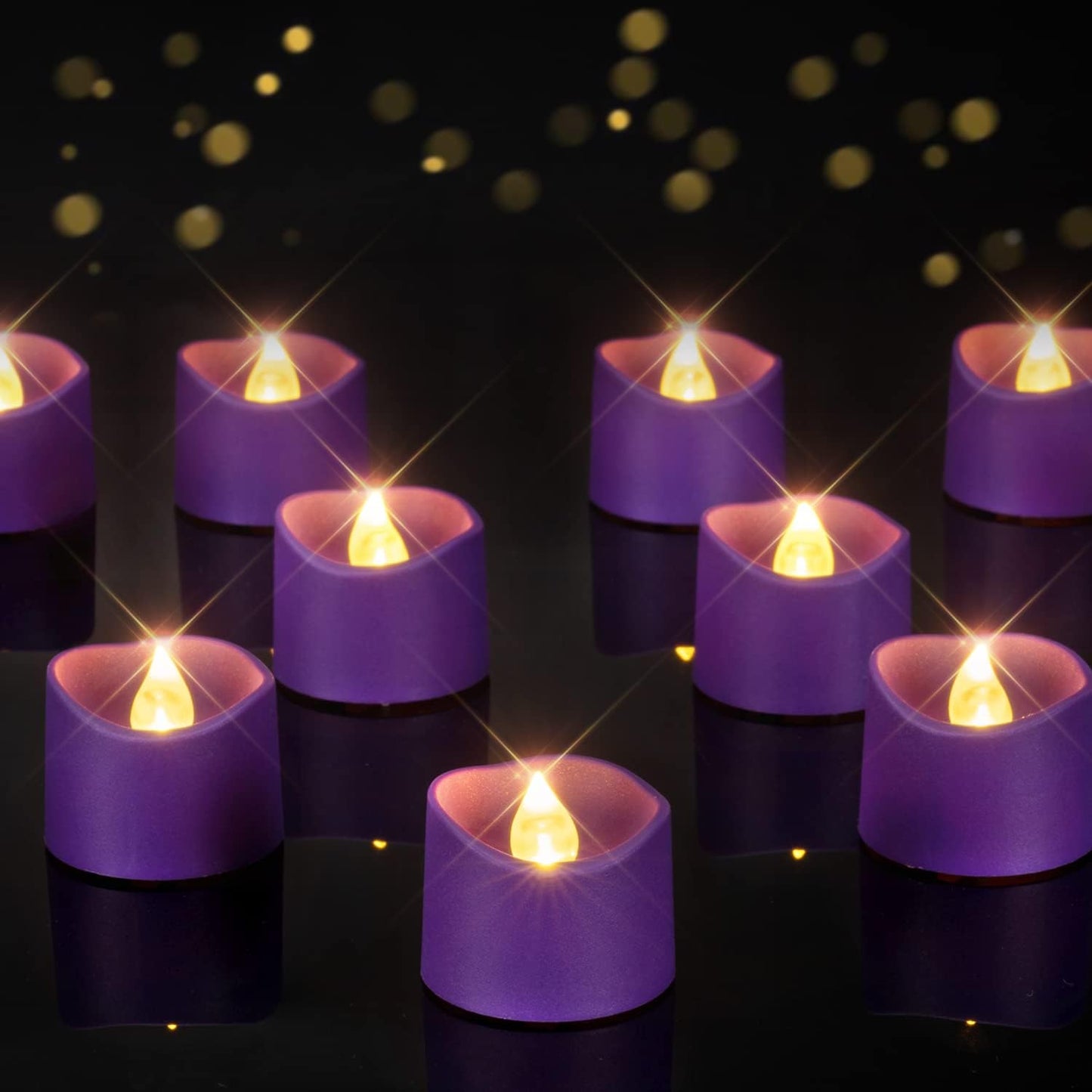 24-Pack Flameless LED Tea Lights Candles Battery Operated