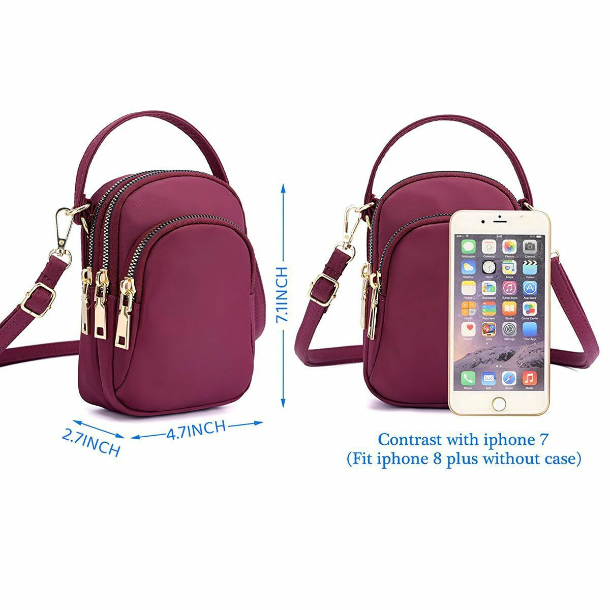 Small Cell Phone Purse Wallet Handbag Case Women Shoulder Bag Cross-Body Pouch