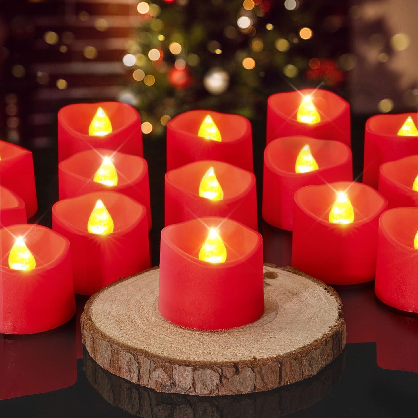 24-Pack Flameless LED Tea Lights Candles Battery Operated