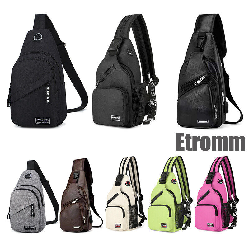 Men Women Sling Bag Chest Fanny Packs Cross Body Travel Sports Shoulder Backpack