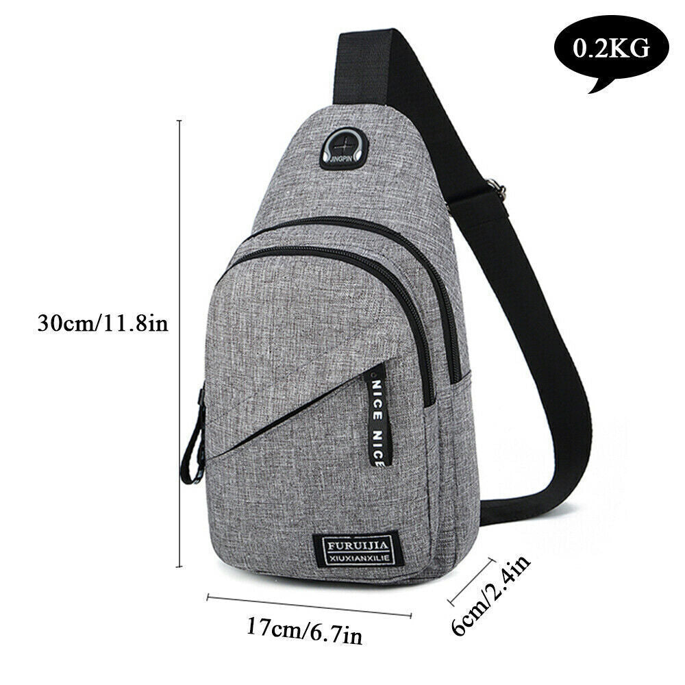 Men Women Sling Bag Chest Fanny Packs Cross Body Travel Sports Shoulder Backpack