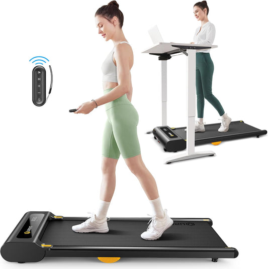 under Desk Treadmill, Walking Pad Treadmills for Home, Portable Walking Treadmill 2.25HP, Walking Jogging Machine with 265 Lbs Weight Capacity Remote Control LED Display